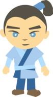 drawing of traditional japanese man