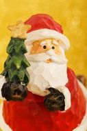 santa claus figurine of clay