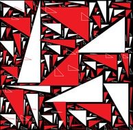 Red white and black triangles