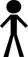 black figure of a man