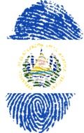 el salvador flag fingerprint drawing