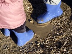 Boots in the puddle