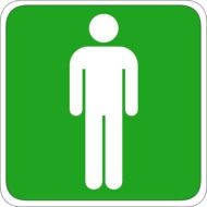 man toilet sign drawing