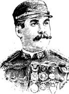 black and white portrait of an officer
