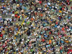 photo of a crowd of people in the Cathedral Square on Trombone Day