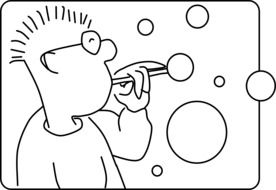 soap bubbles men drawing