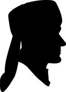 clipart of the frontiersman silhouette