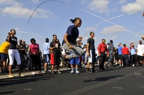 jumping rope children