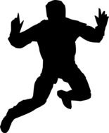 Silhouette of the jumping man