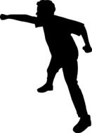 boy fight silhouette drawing