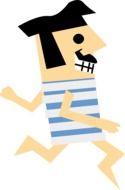 swimsuit man as a drawing