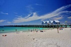 people on the beach of the indian ocean