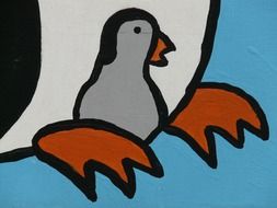 penguin chicks drawing