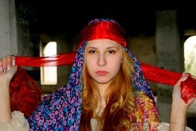 beautiful girl in traditional dress