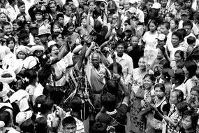 burmese people on demonstration, thailand, mae sot