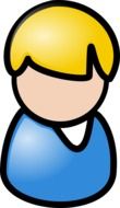 blond man icon drawing