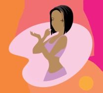 girl make paint drawing