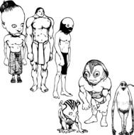 drawing of freaks