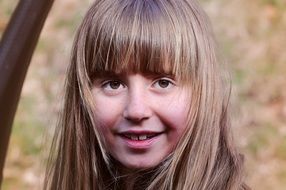 portrait of a girl with long hair close-up