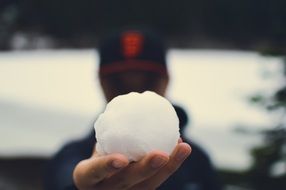 Snowball in the hand