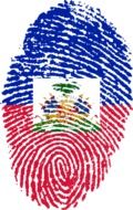 haiti flag fingerprint drawing