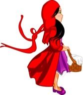 little red riding hood with a basket