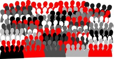 people mass drawing