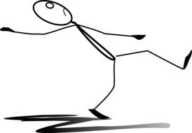 drawing a man slipped
