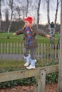 child girl in winter clothing