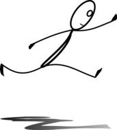 jumping running drawing