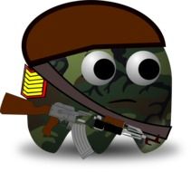 pac-man cartoon soldier