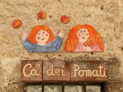 Two painted girls