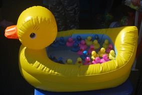 colorful rubber duck with ducklings, toy