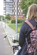 Girl with the bike