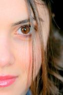Portrait of the girl with the brown eyes