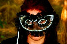 girl in mask portrait