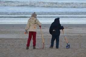 Picture of the children on a beach