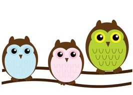 owls family drawing