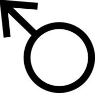 male symbol drawing