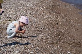 girl small on beach