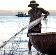 Man near the ocean