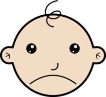 sad baby face