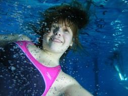 underwater child