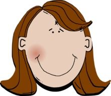 Smiling girl with the brown hair clipart