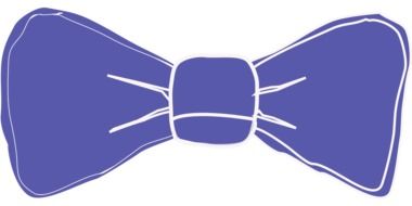 drawing of a purple bow hair