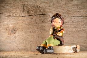 girl doll figure sitting and dream