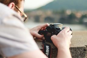 photographer with cannon camera