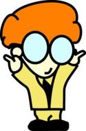 boy nerd glasses drawing