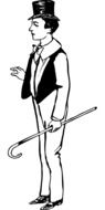 gentleman stick drawing