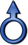 blue male symbol as picture